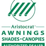 A logo for awnings, shades and canopies authorized dealer.